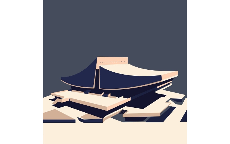 Nvard簡約建筑物風景插畫欣賞