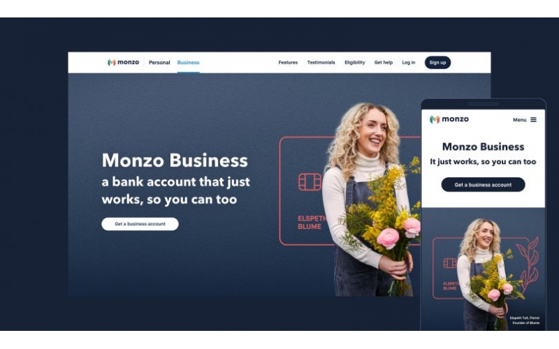 在新的Monzo設(shè)計中如何把中小企業(yè)放到主頁和中心部位